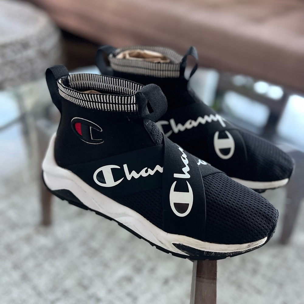 Champion Comfy Street Style black Casual New Athletic Sock Sneaker Size 9